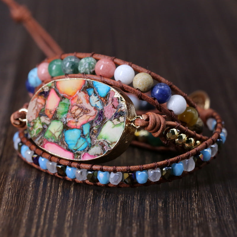 Multicolor Turquoise Bohemian Artisan Multi-layer Bracelet