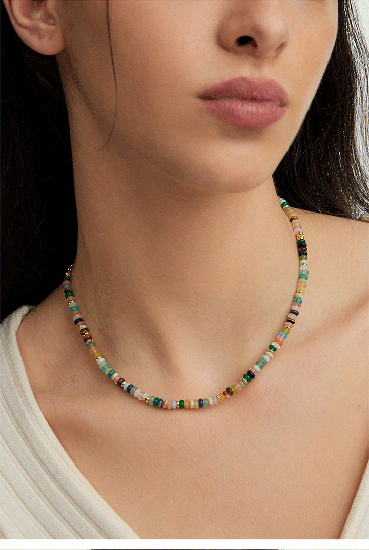 Rainbow Dopamine Bead Necklace