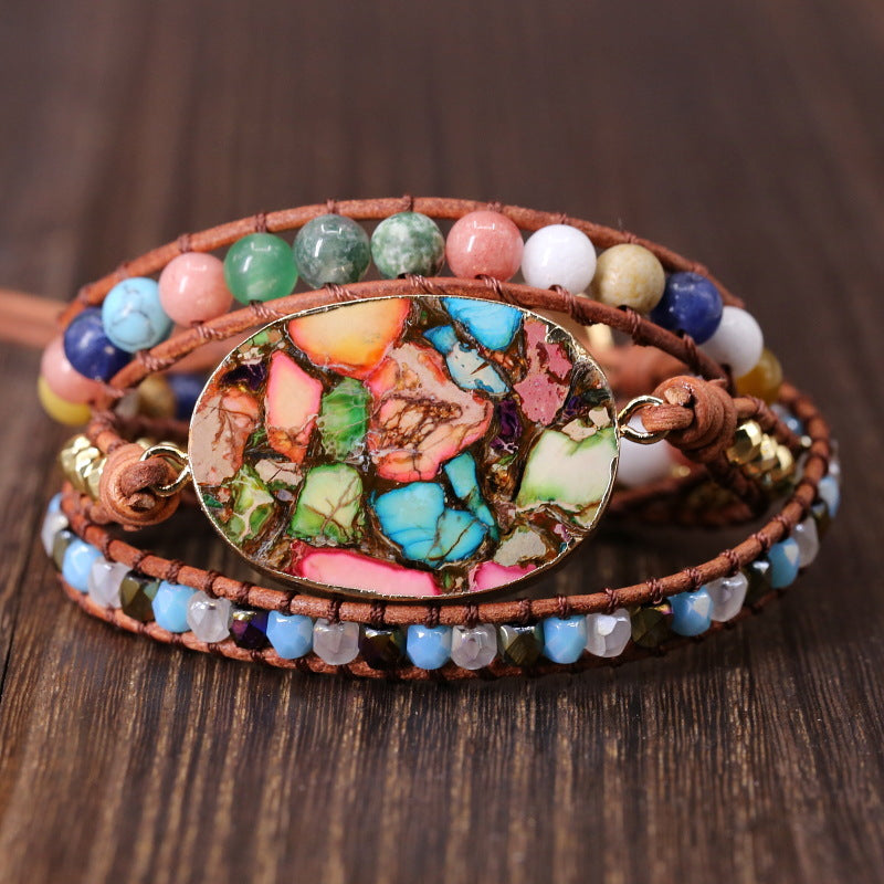 Multicolor Turquoise Bohemian Artisan Multi-layer Bracelet