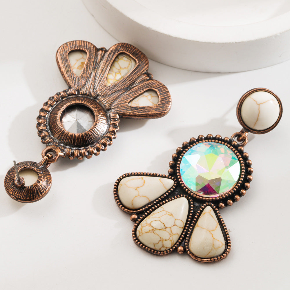 Fashion Retro Bohemian Turquoise Stud Earrings