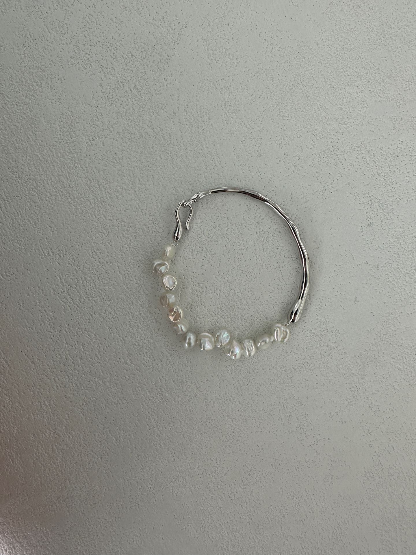 Natural Pearl Petal Bracelet - Delicate Floral Chain Bracelet