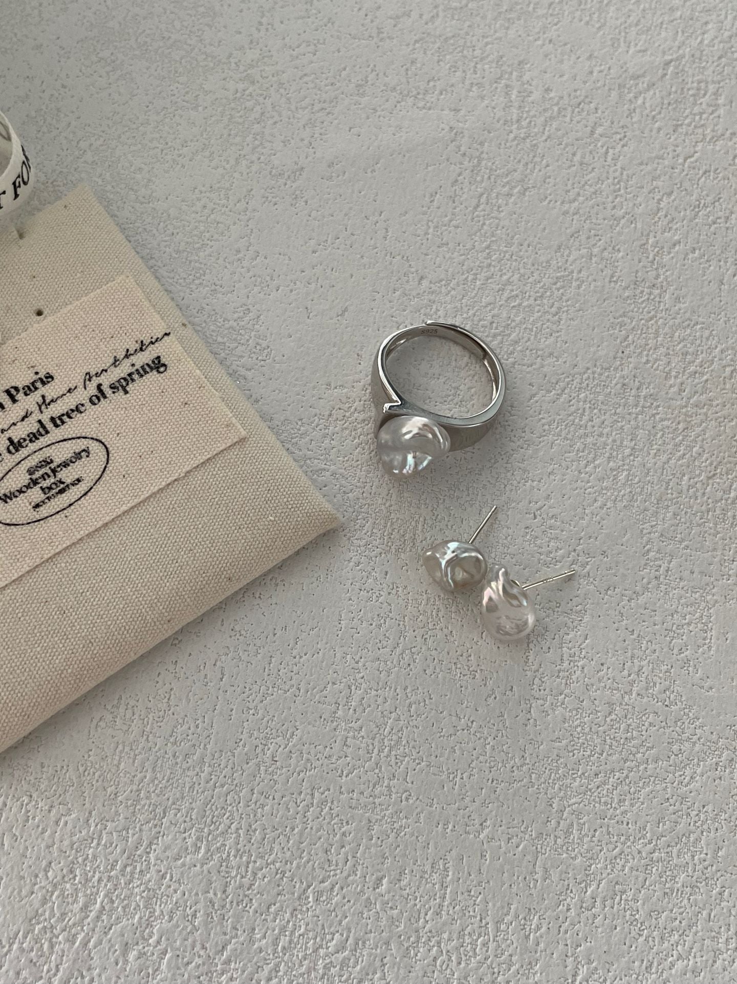Keshi Pearl Ring - Natural Seed Pearl Adjustable Ring