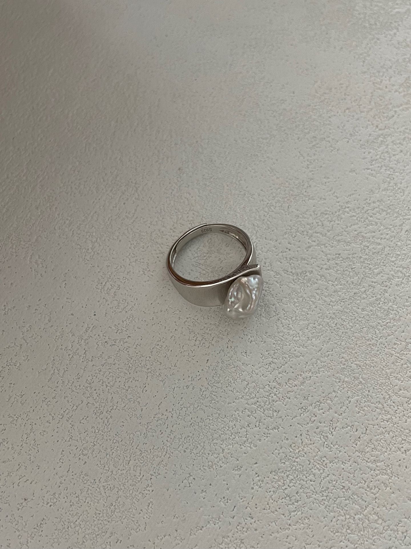 Keshi Pearl Ring - Natural Seed Pearl Adjustable Ring