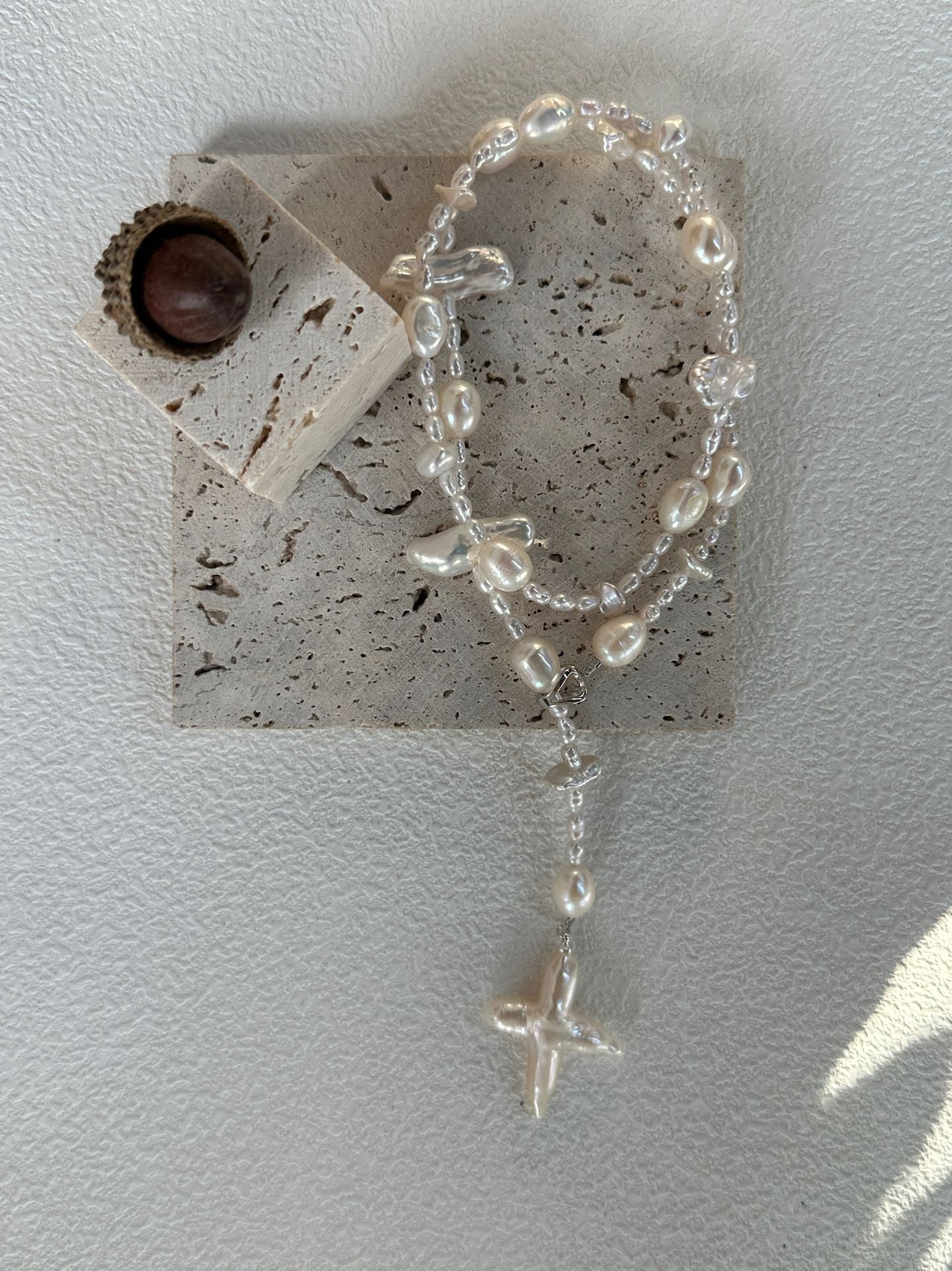 Long Cross Pendant Necklace