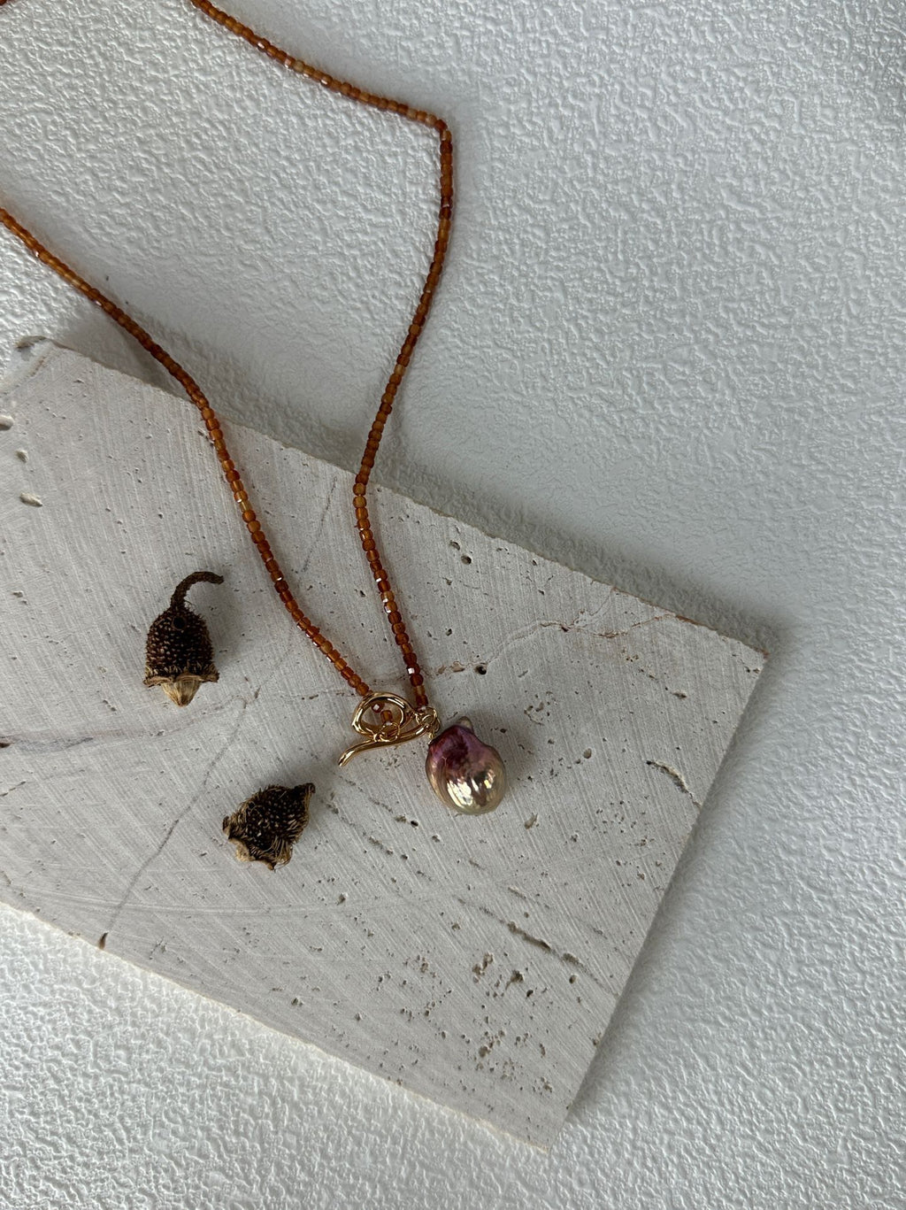 Rhodolite Rainbow Mini Bar Necklace