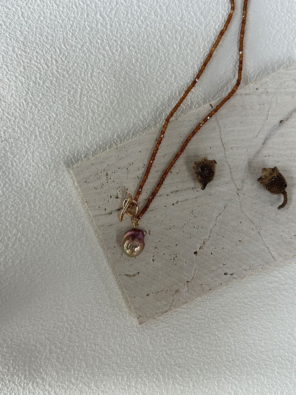 Rhodolite Rainbow Mini Bar Necklace