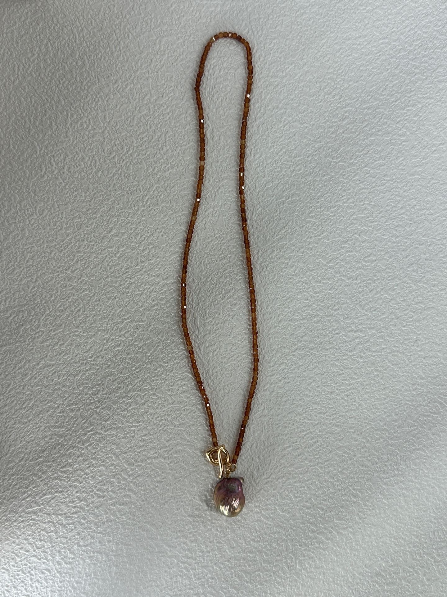 Rhodolite Rainbow Mini Bar Necklace