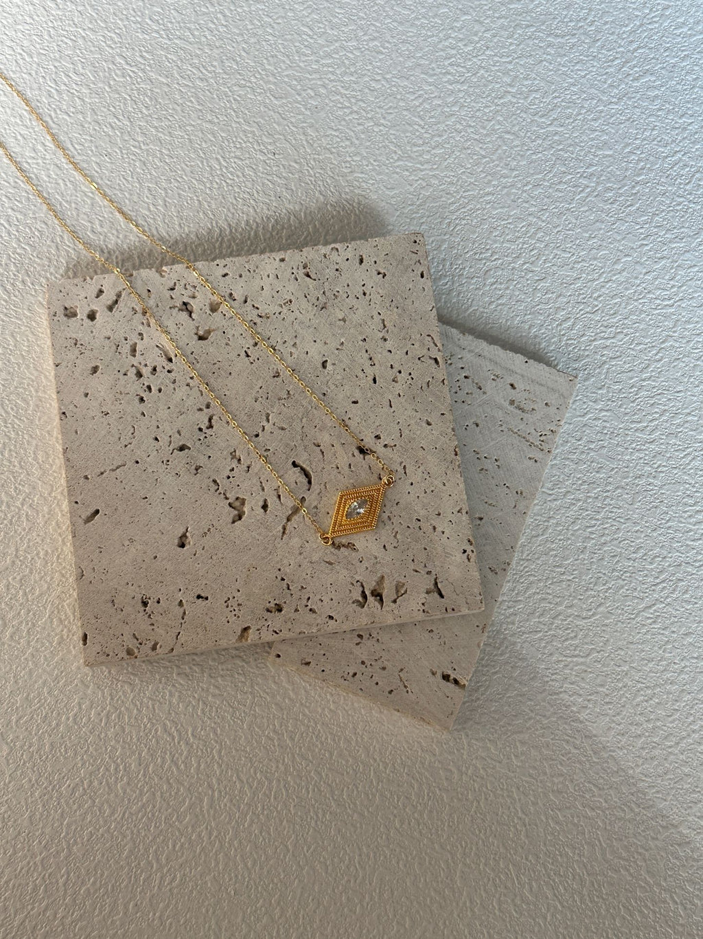 Greek Evil Eye Pearl Chain Necklace