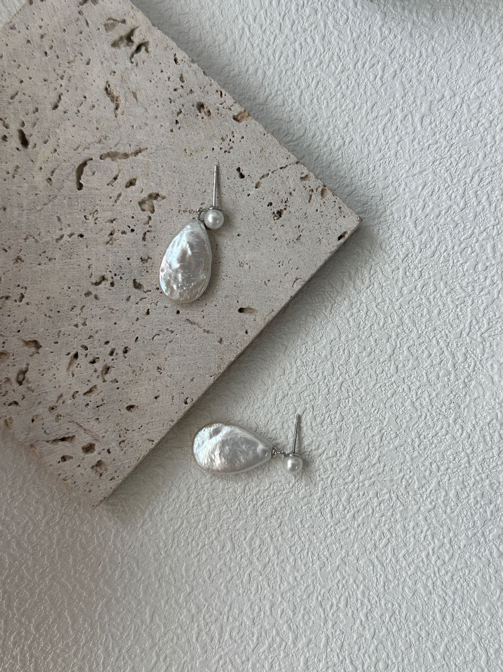 Large Teardrop Stud Earrings