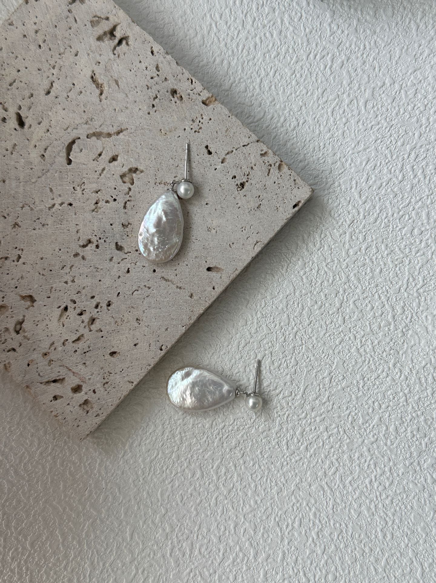 Large Teardrop Stud Earrings