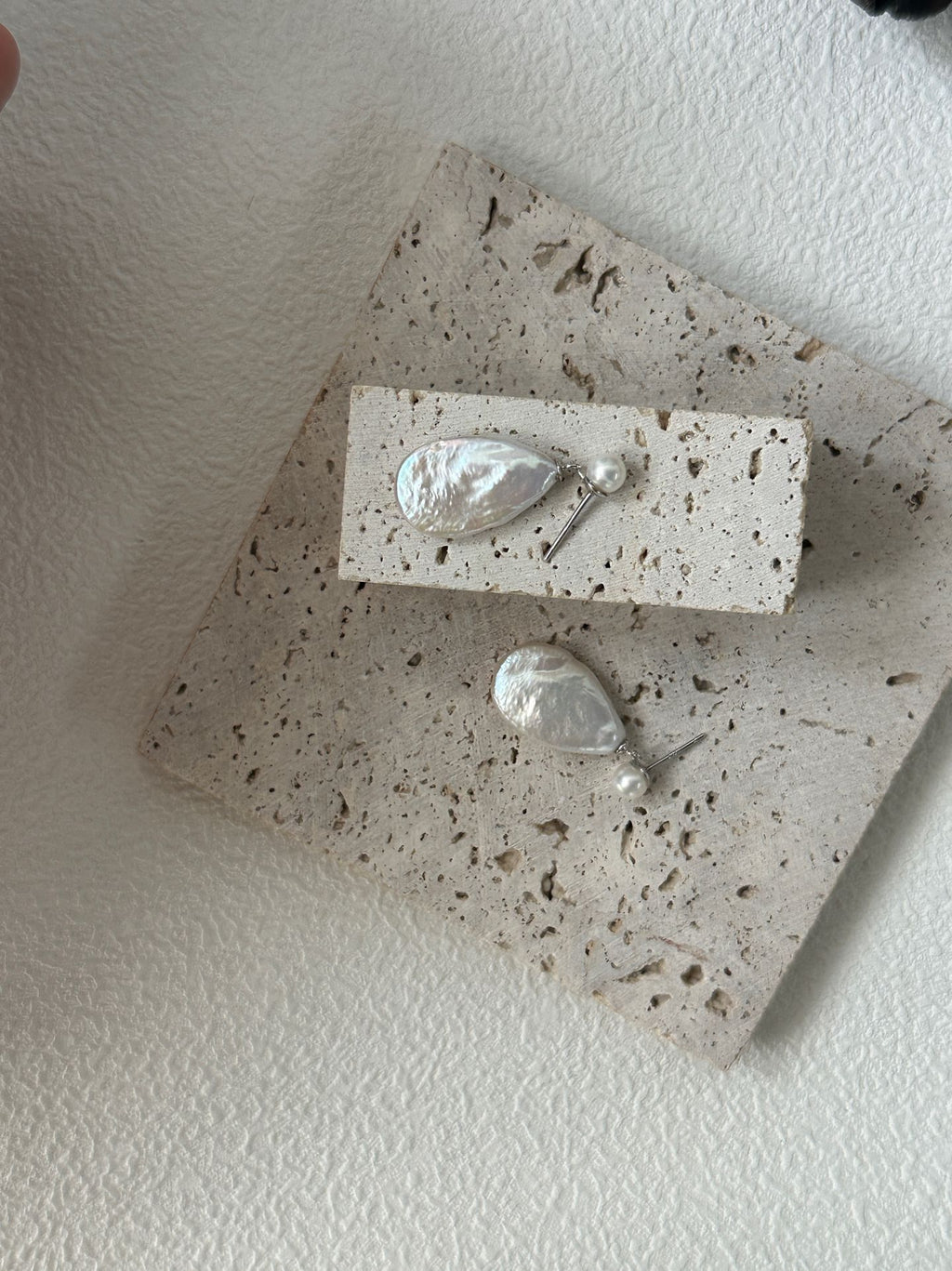 Large Teardrop Stud Earrings
