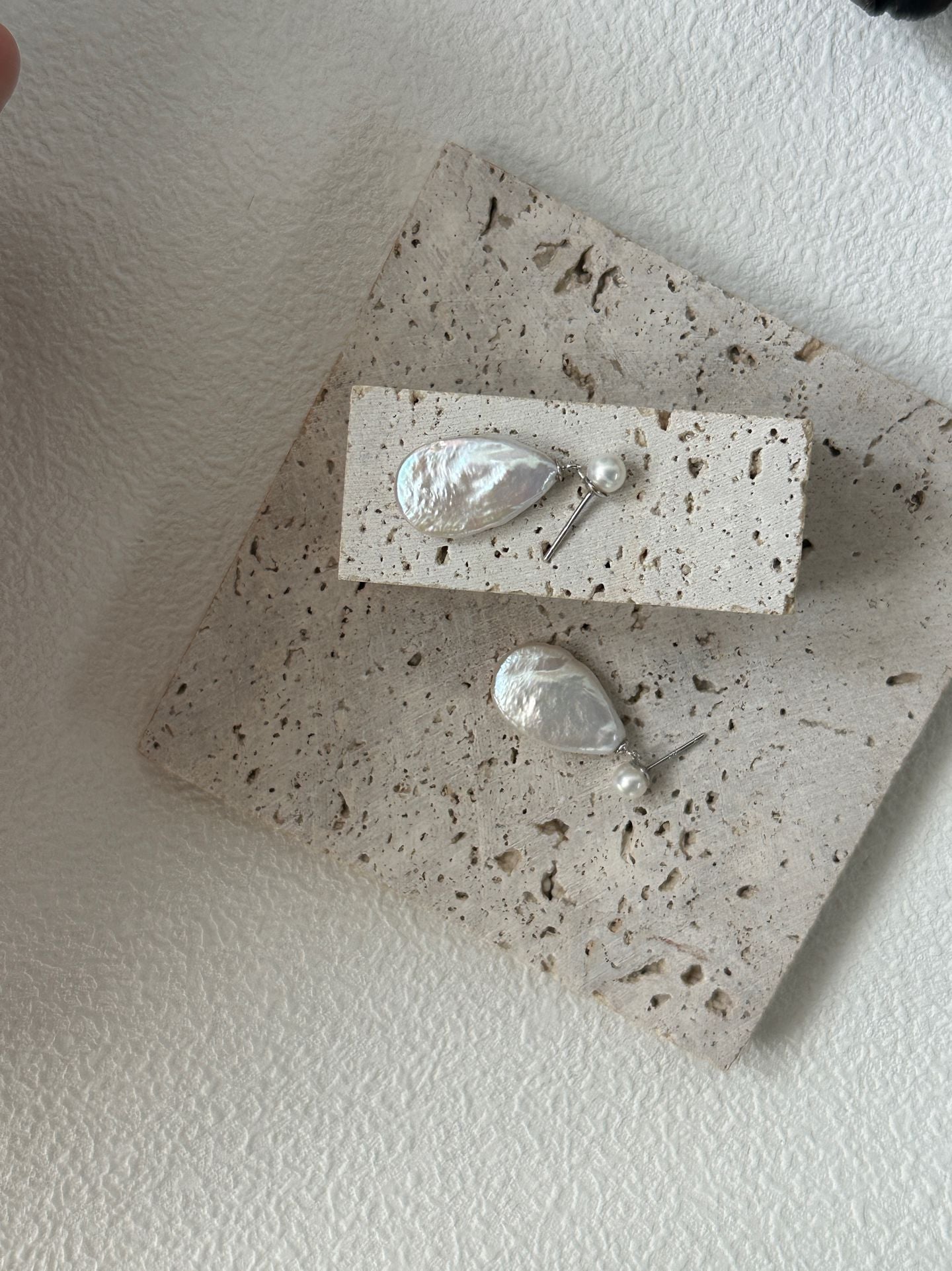 Large Teardrop Stud Earrings