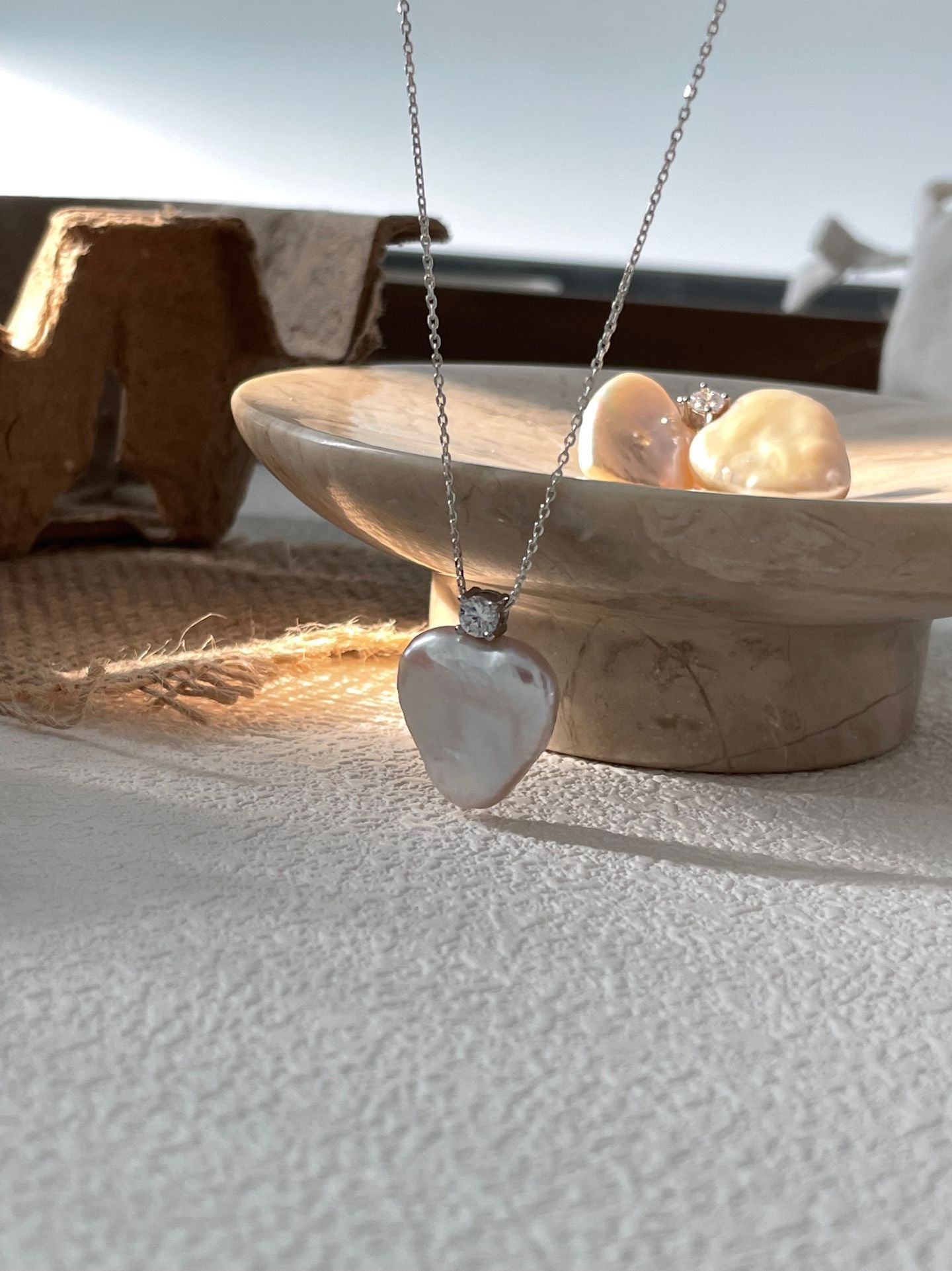 Sparkling Heart Baroque Necklace