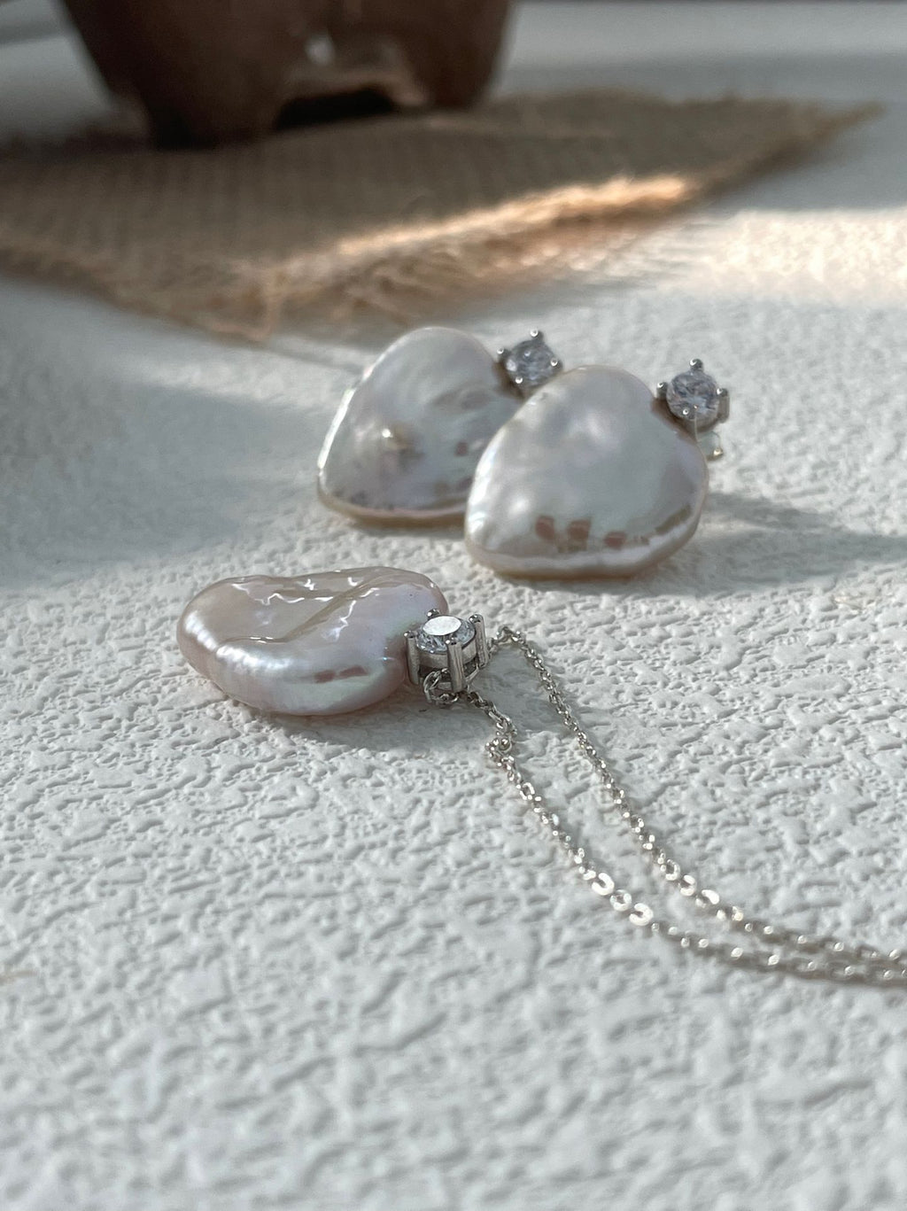 Sparkling Heart Baroque Necklace