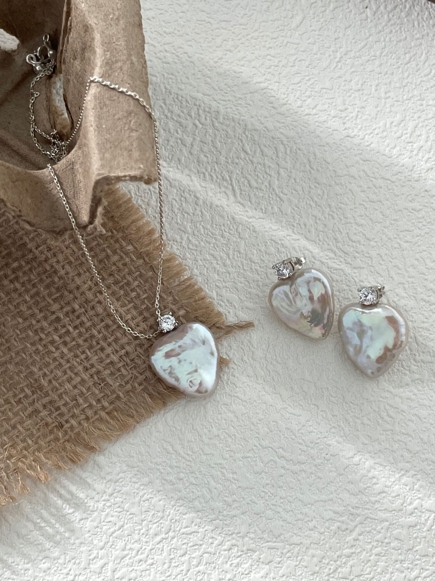 Sparkling Heart Baroque Necklace