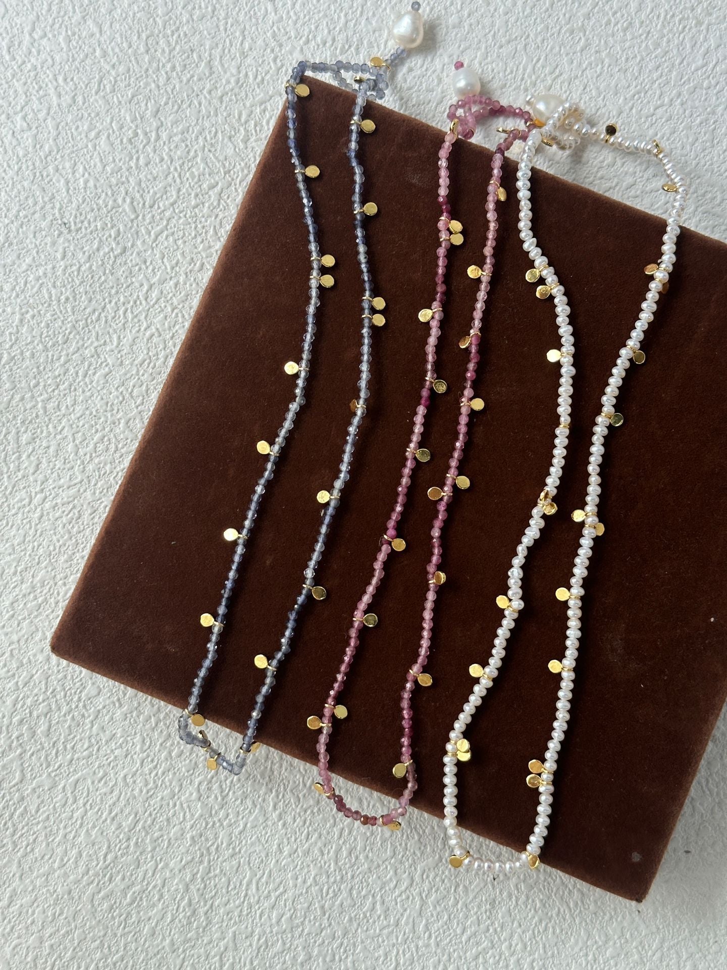 Pink Tourmaline Single Layer Necklace
