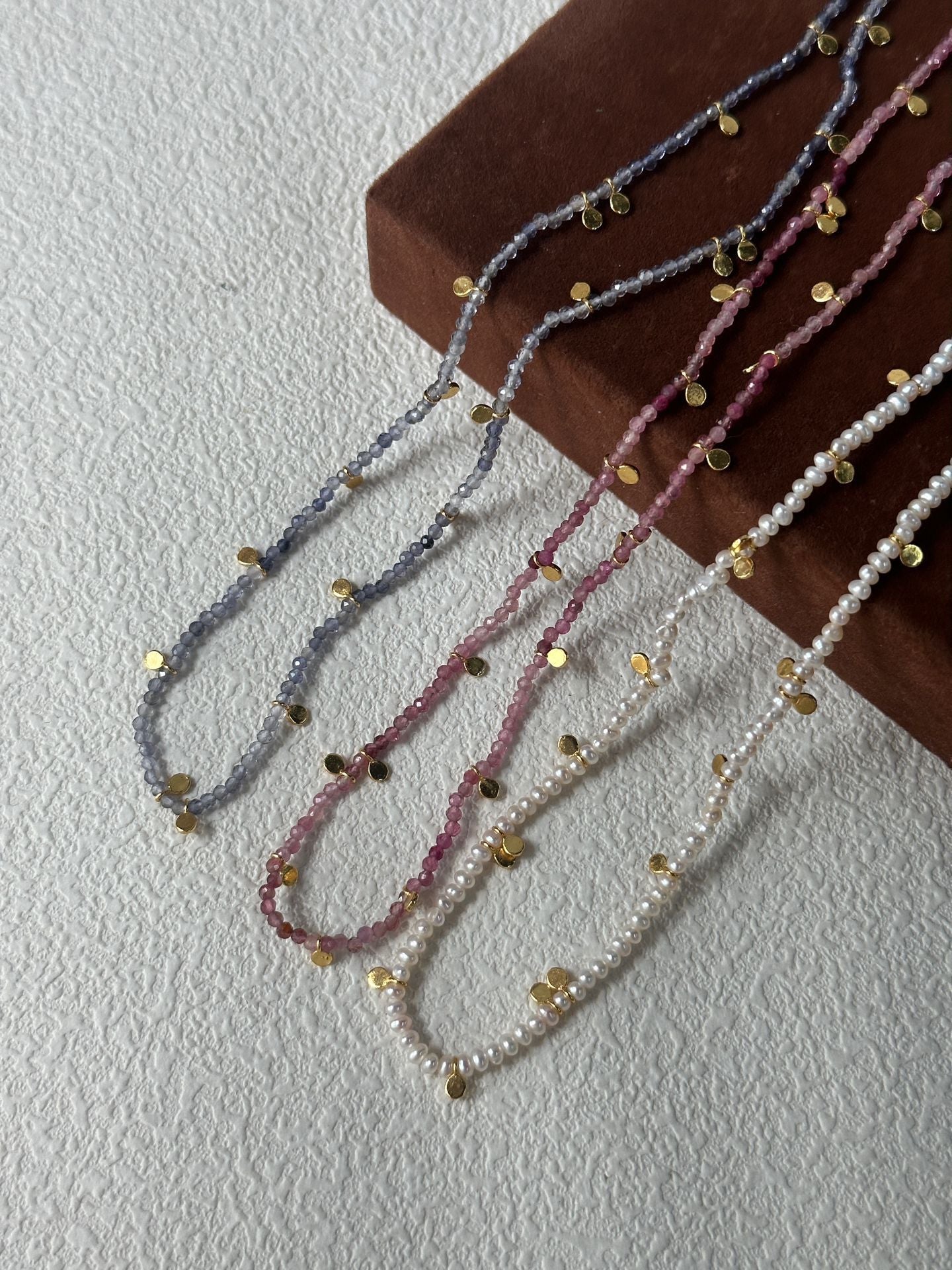Pink Tourmaline Single Layer Necklace