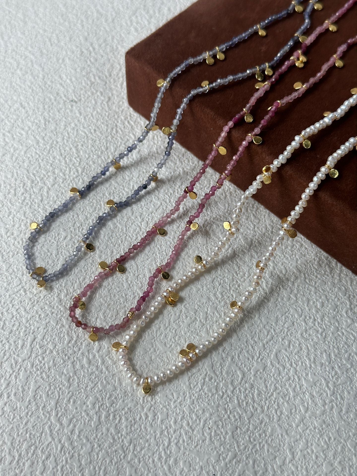 Pink Tourmaline Single Layer Necklace