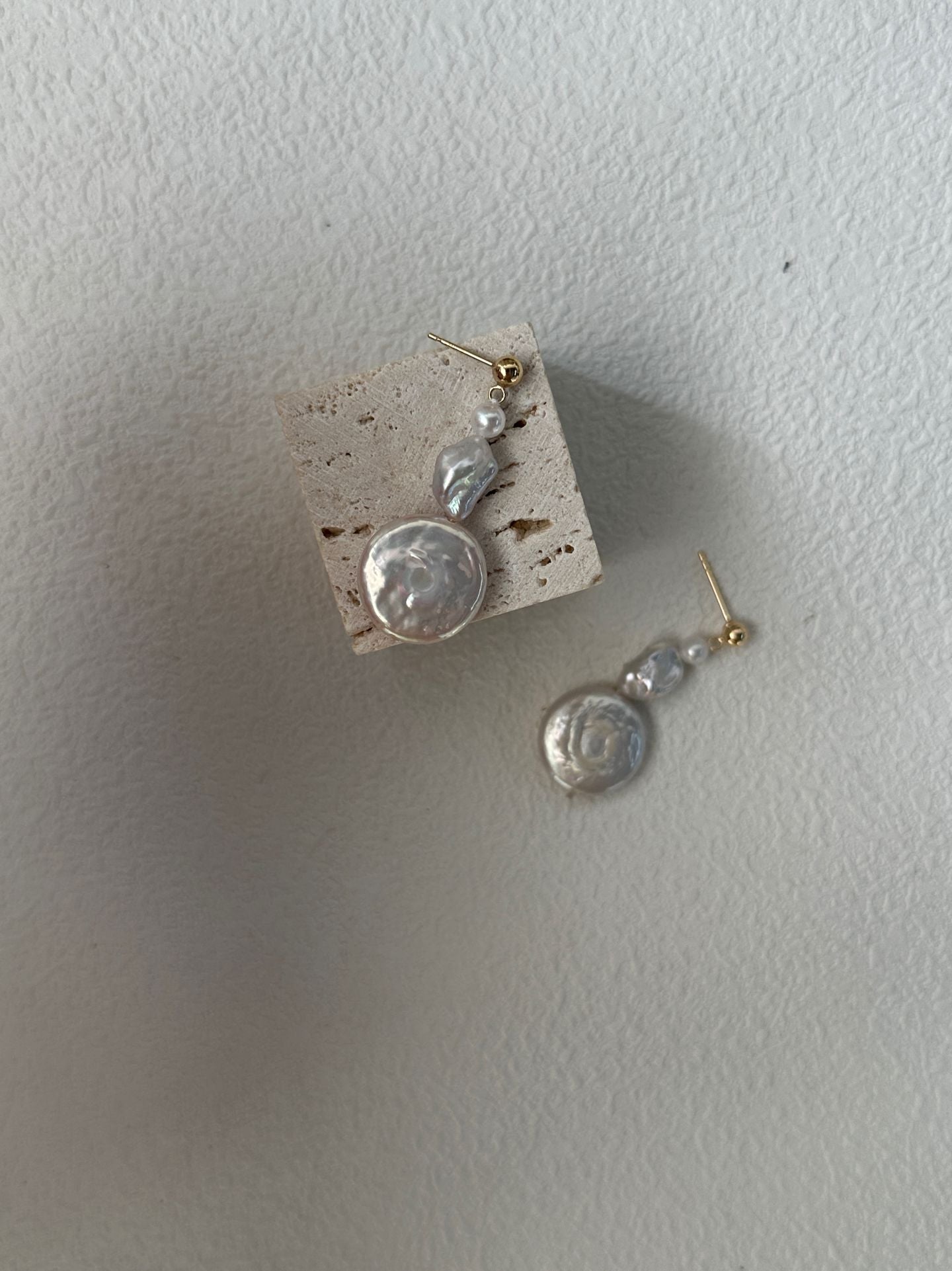 Sun Moon Teardrop Earrings