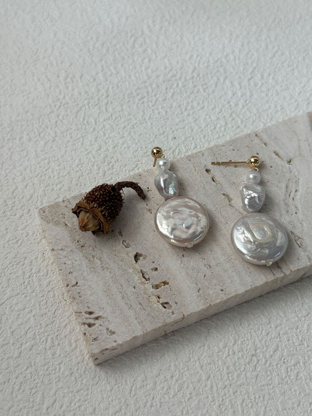 Sun Moon Teardrop Earrings