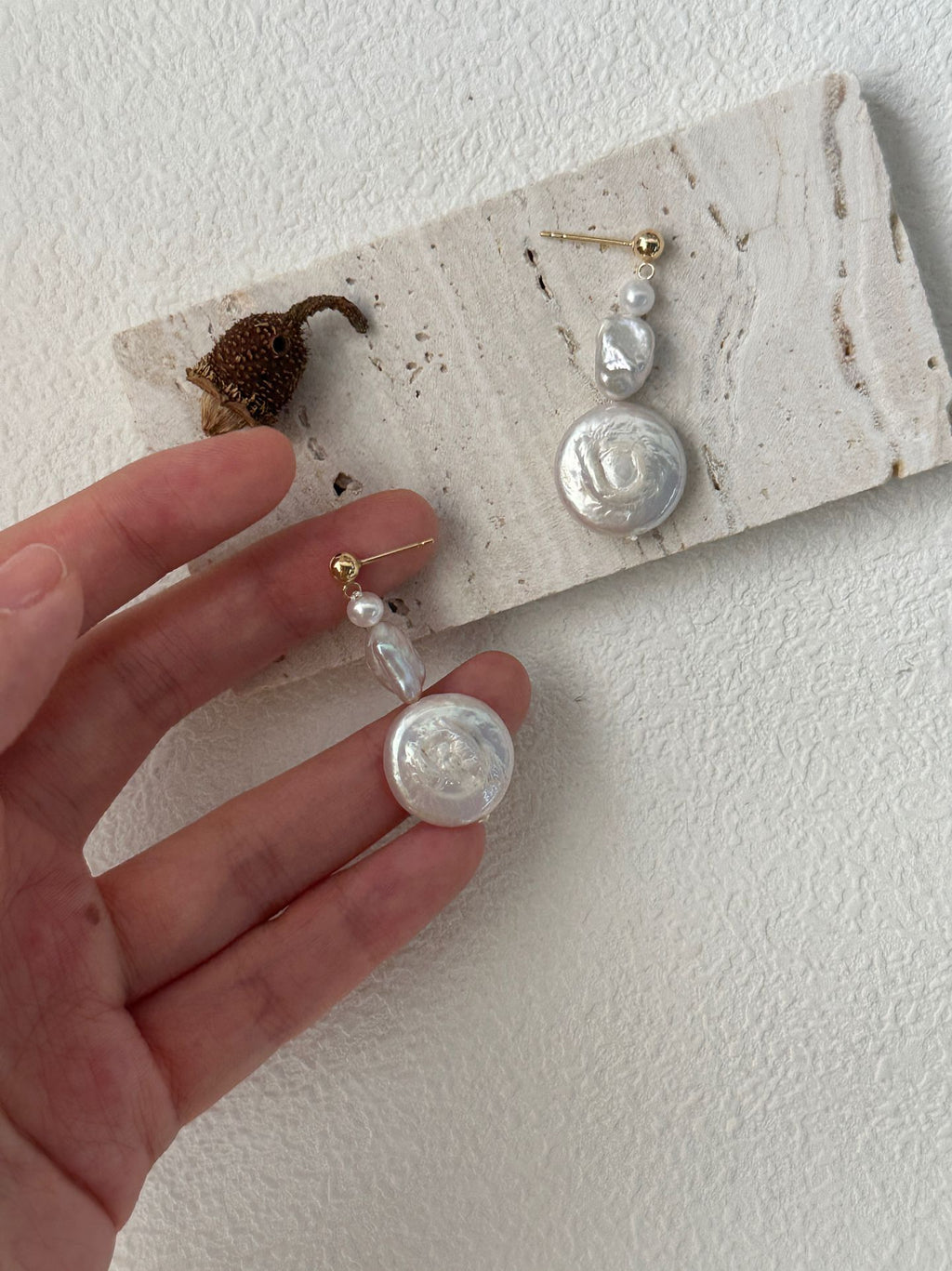 Sun Moon Teardrop Earrings