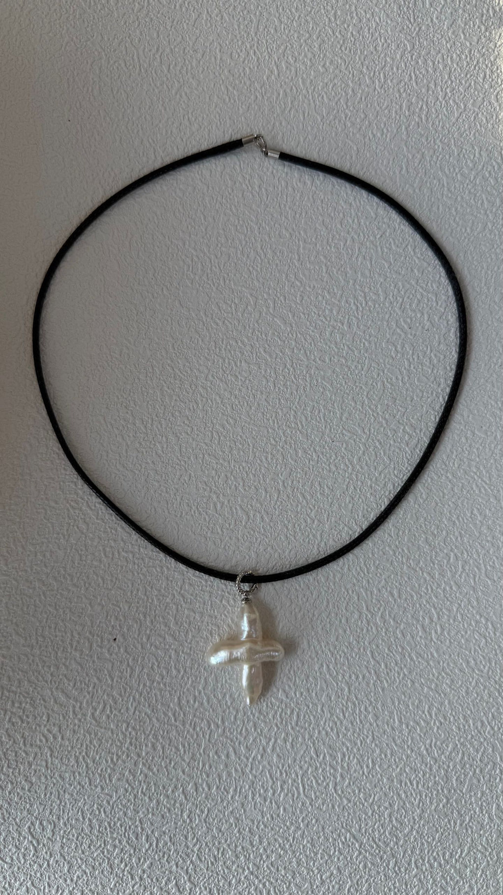 Leather Cord Cross Pendant