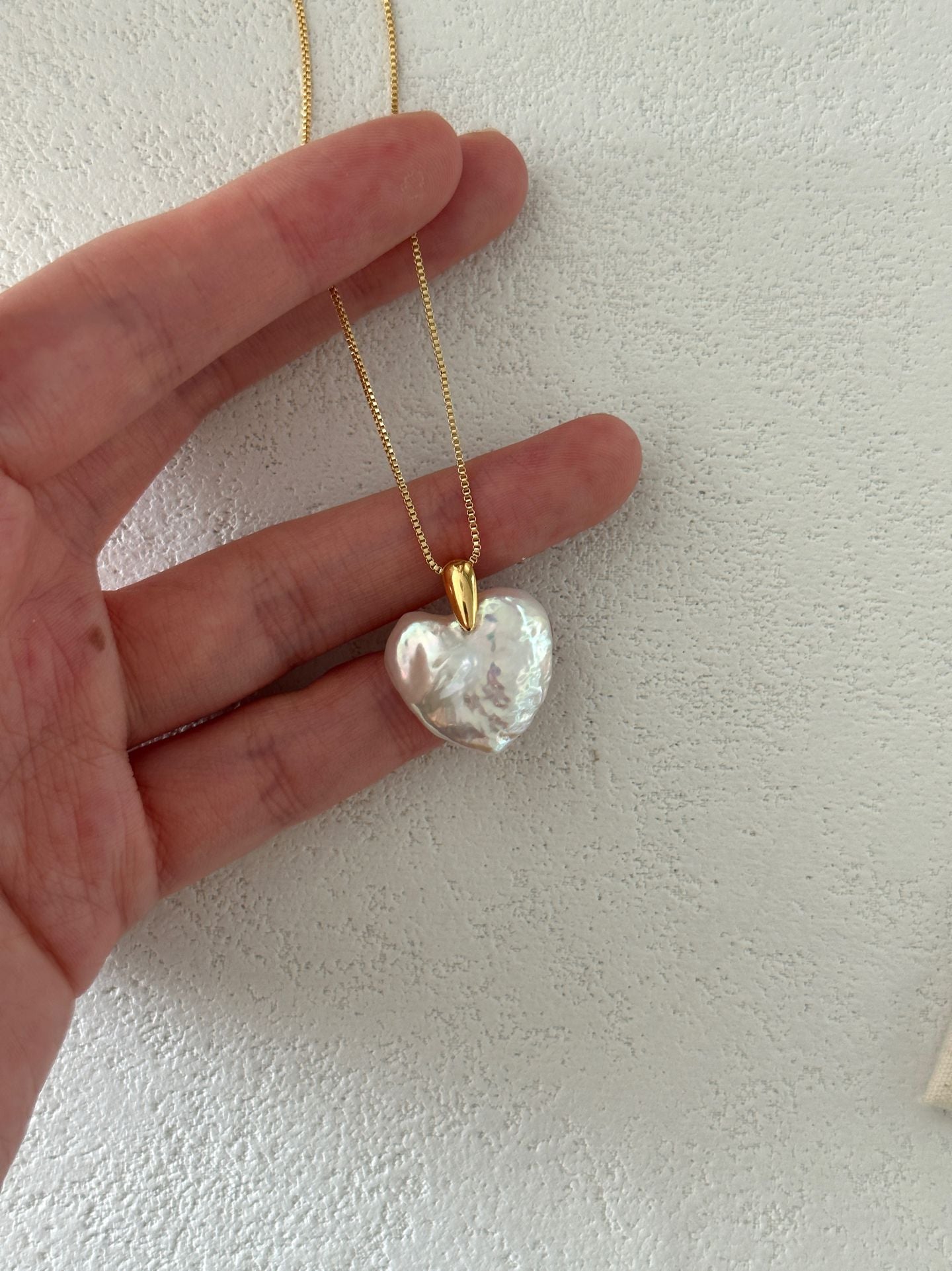 Gold Chain Large Heart Necklace