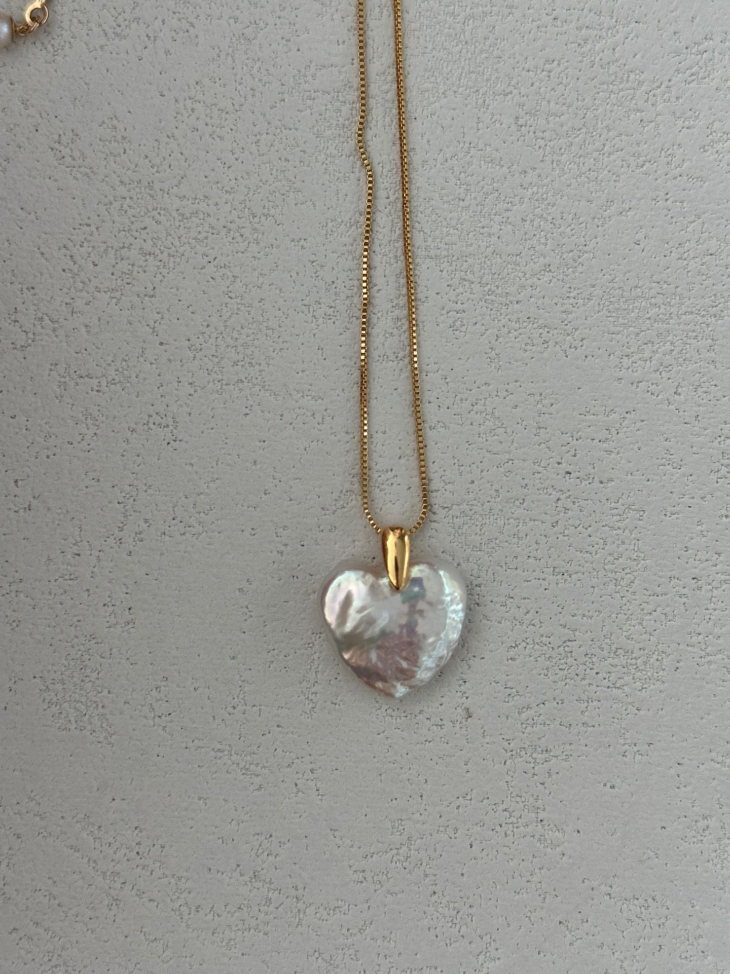 Gold Chain Large Heart Necklace