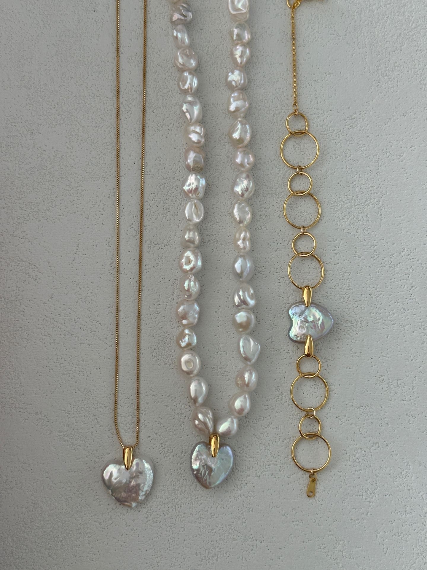 Gold Chain Large Heart Necklace