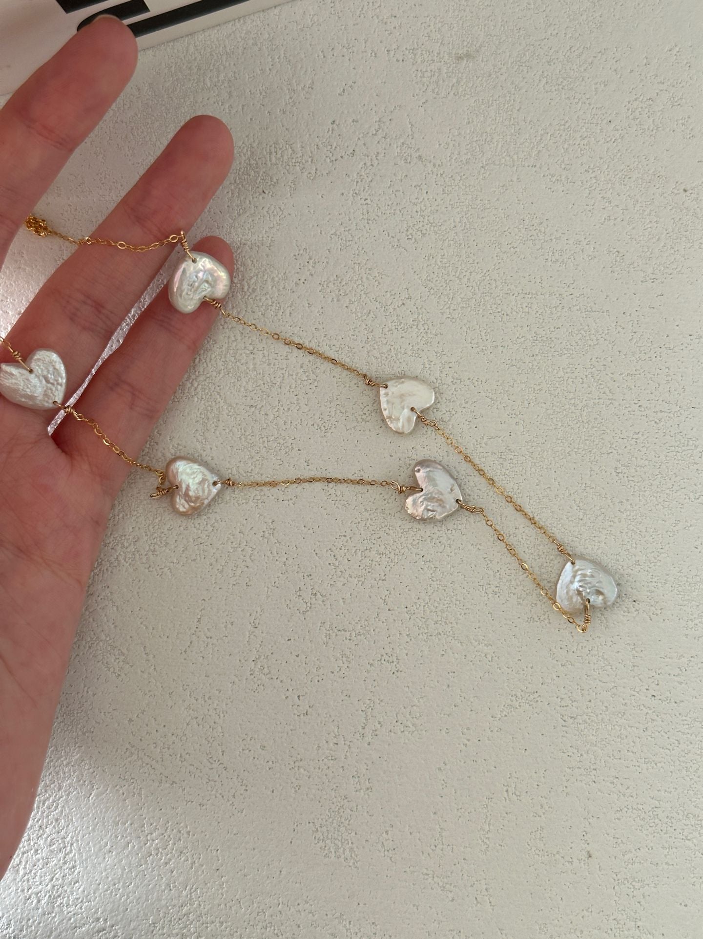 Tiny Heart Strand Necklace