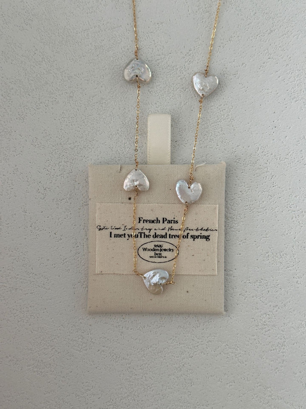 Tiny Heart Strand Necklace