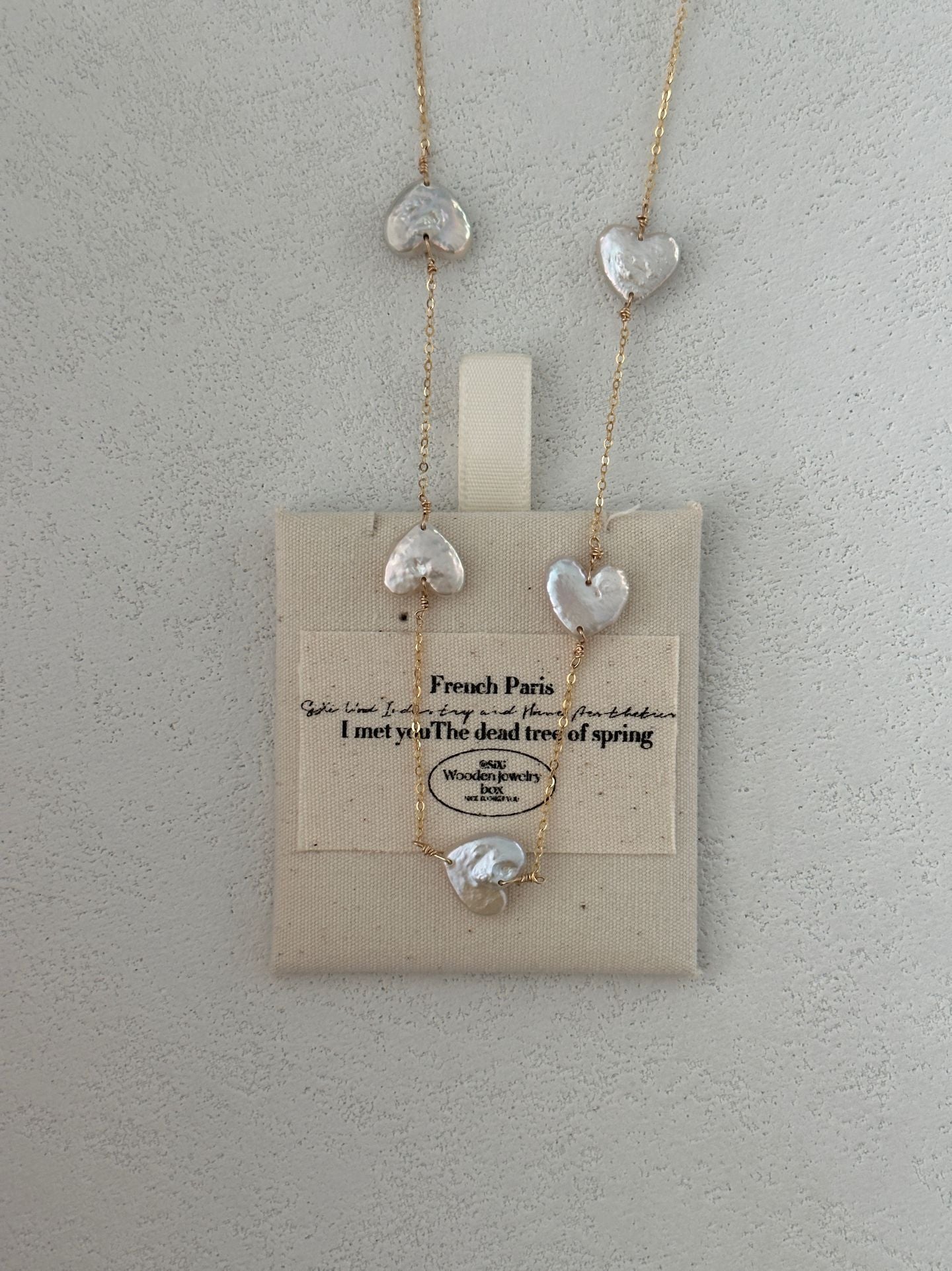 Tiny Heart Strand Necklace