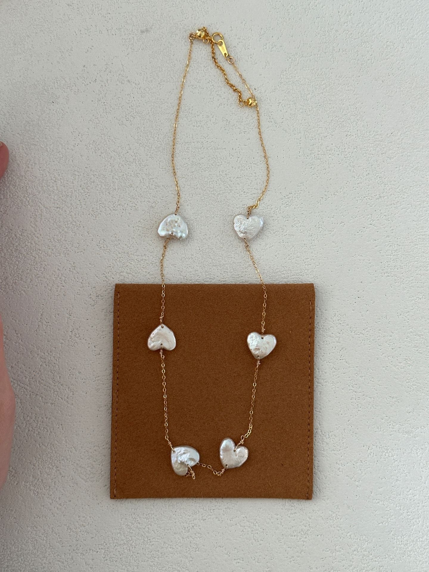 Tiny Heart Strand Necklace