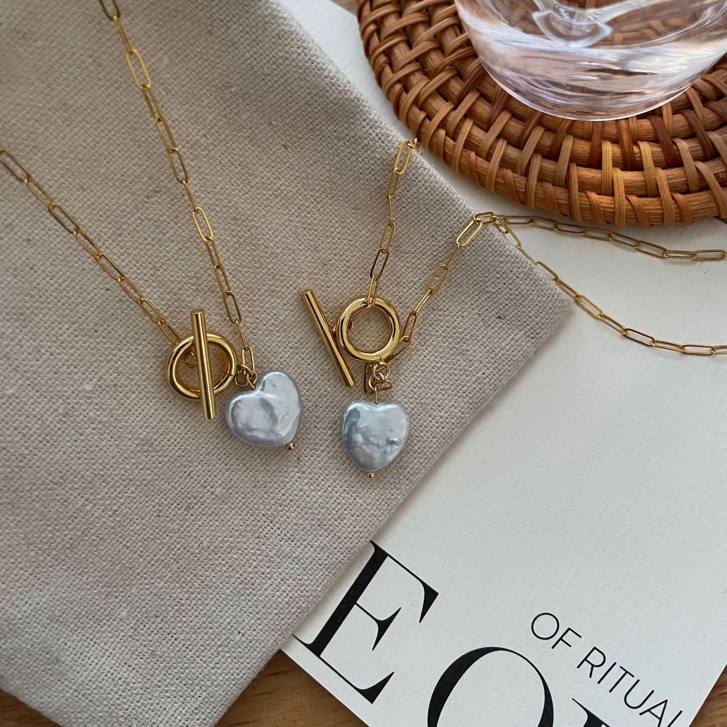 Heart Baroque Square Chain