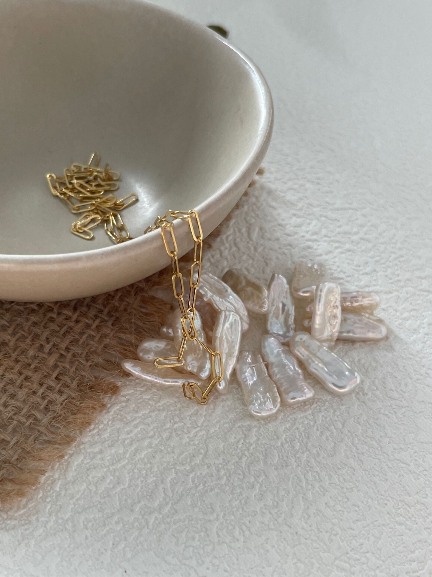 Irregular Smile Pearl Necklace