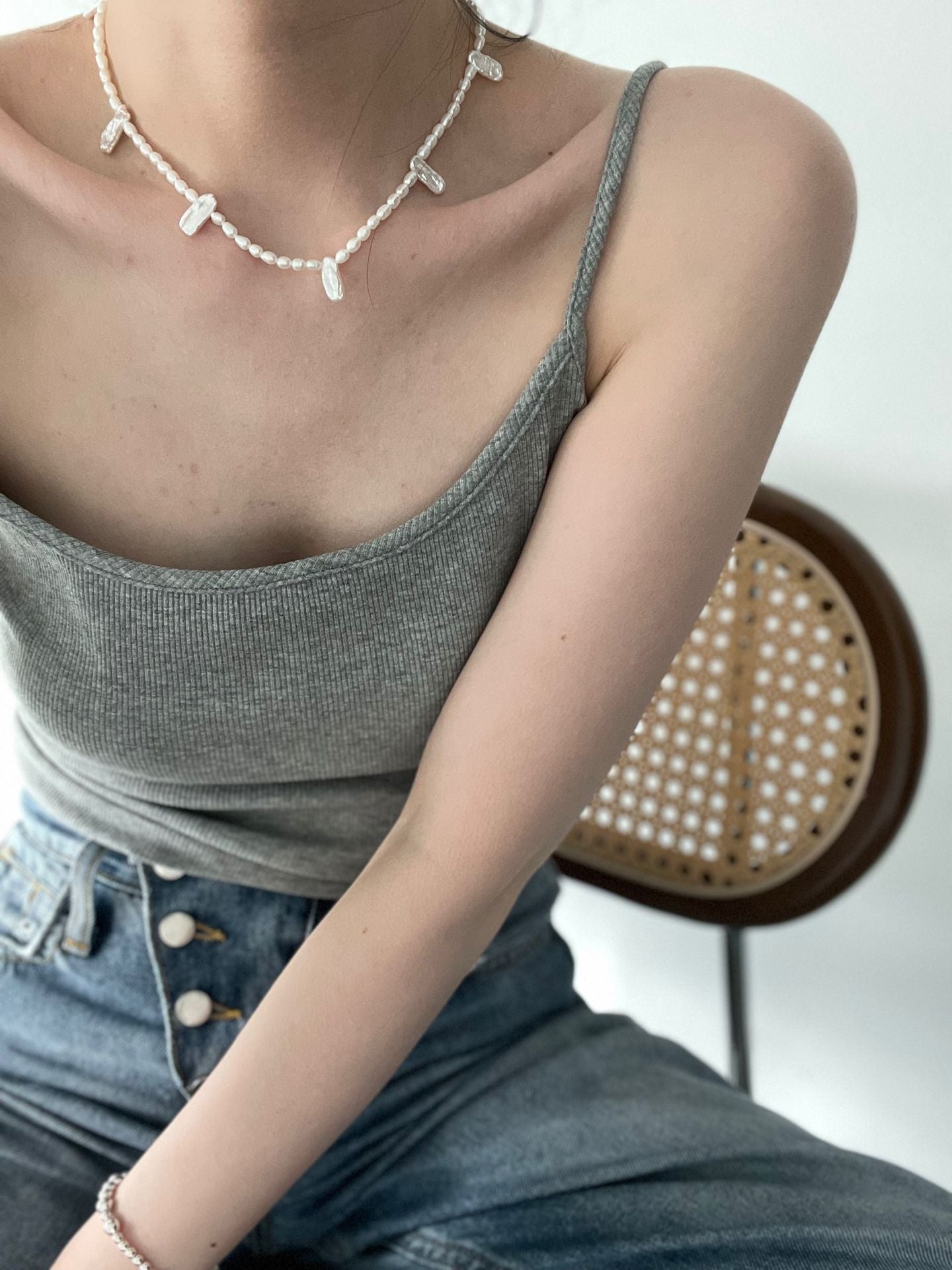Lace Baroque Pearl Necklace