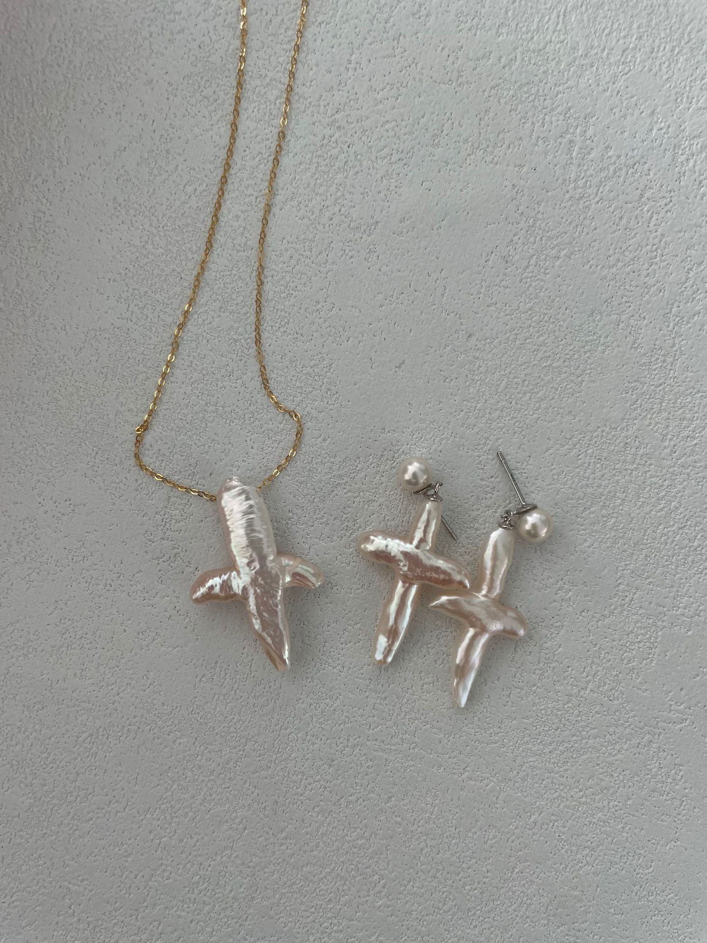 Cross Pearl Earrings