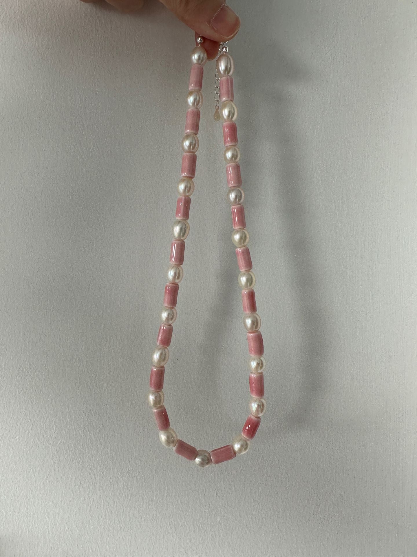 Pink & Blue Chunky Bead Necklace