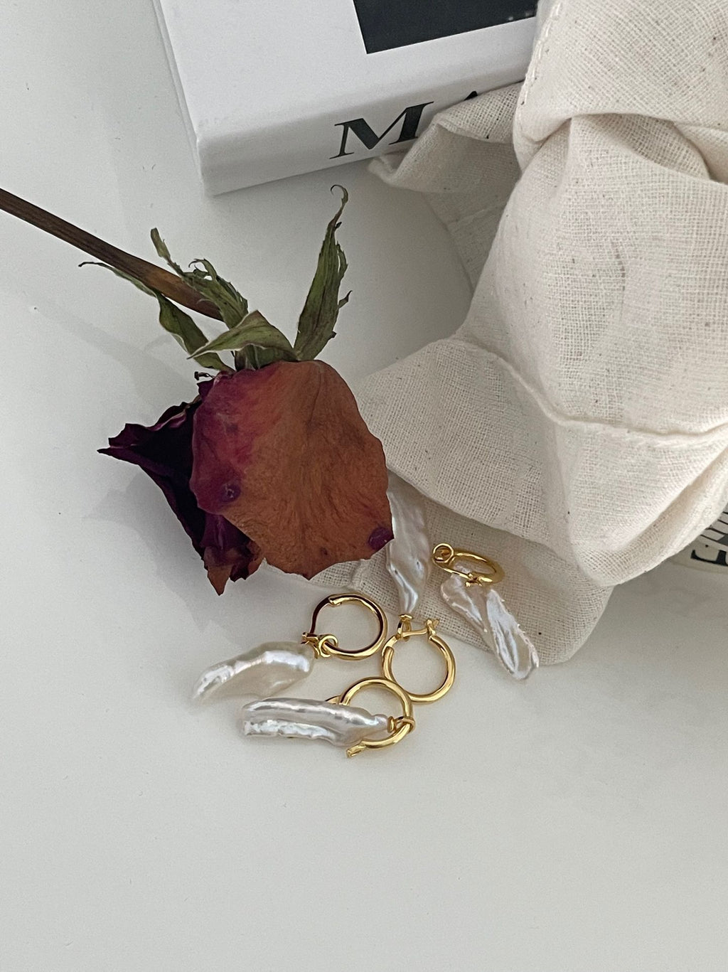 Large Heart Baroque Earrings