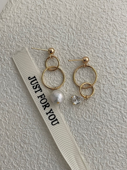 Galaxy Pearl Earrings A/B Version - Cosmic Baroque Pearl Studs