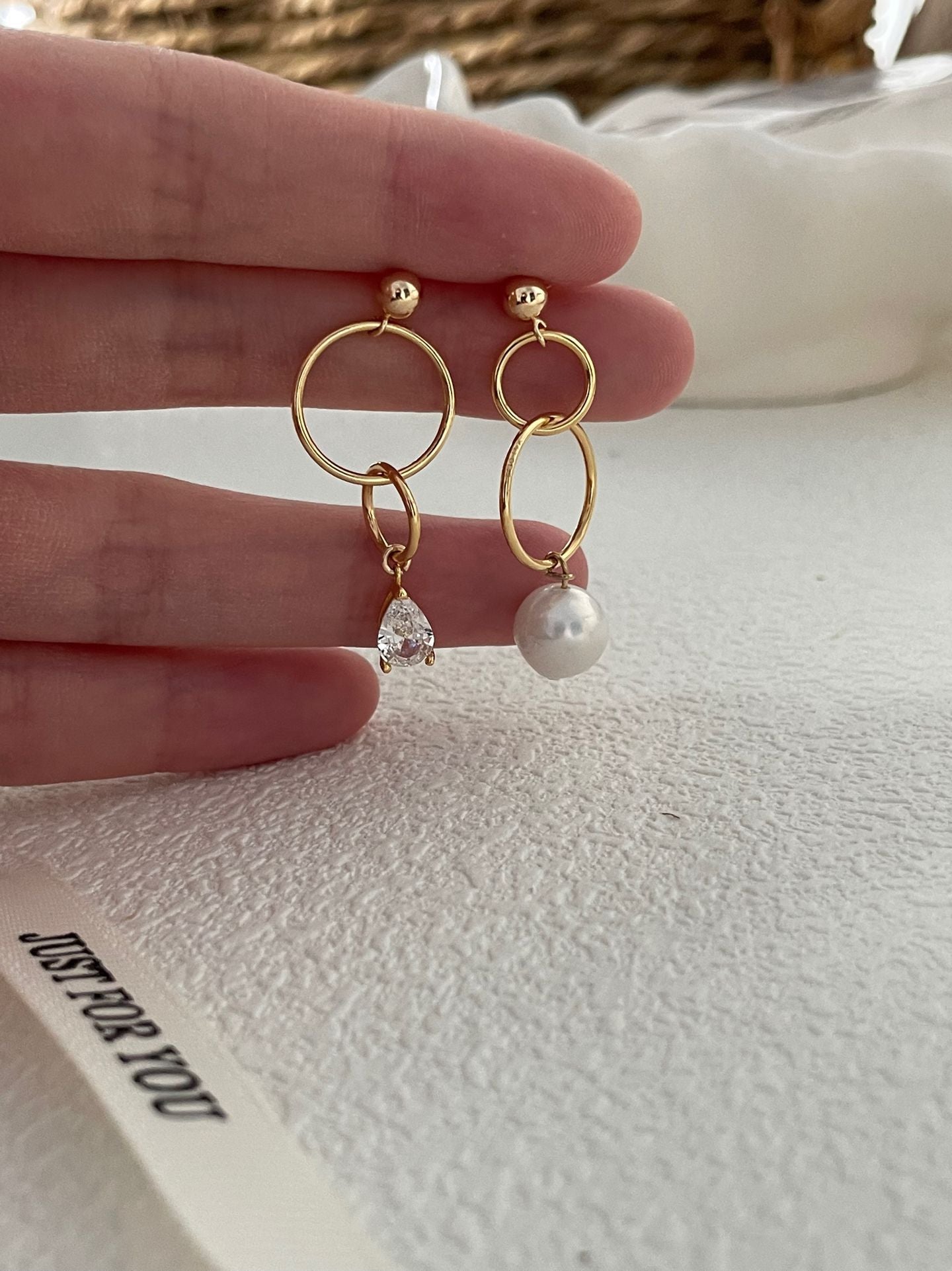 Galaxy Pearl Earrings A/B Version - Cosmic Baroque Pearl Studs