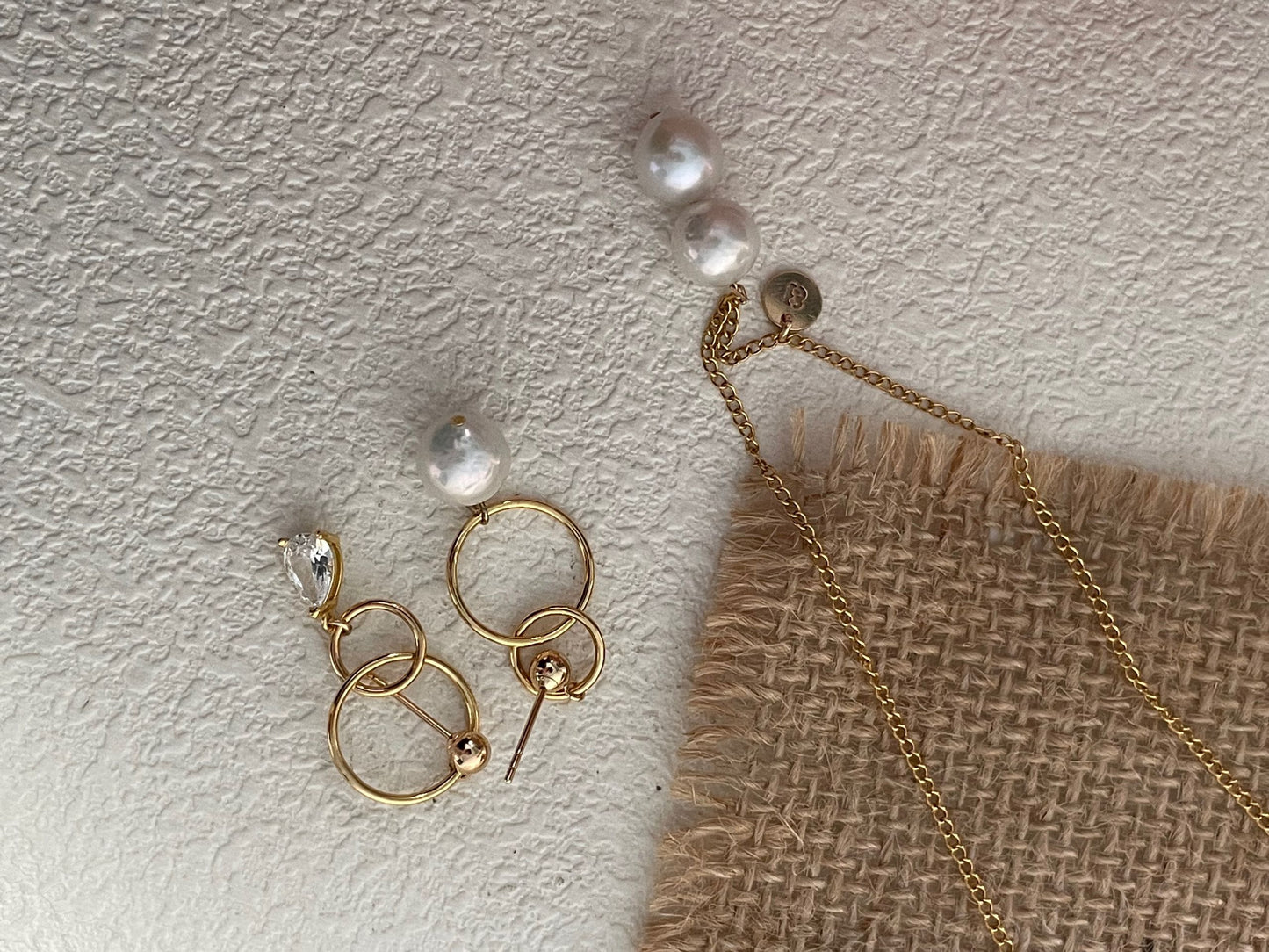 Galaxy Pearl Earrings A/B Version - Cosmic Baroque Pearl Studs