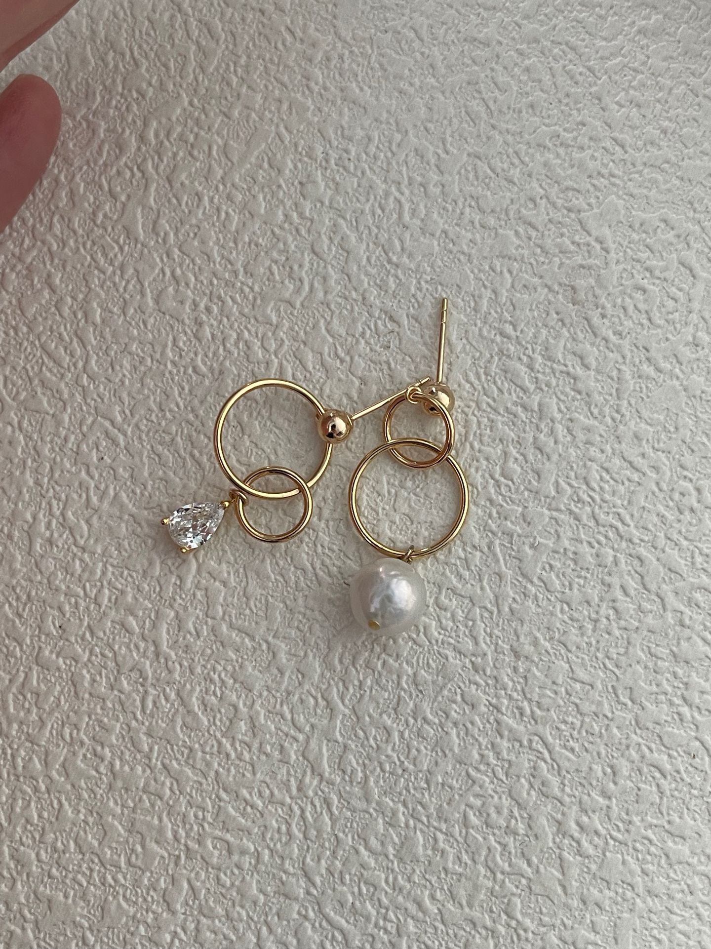 Galaxy Pearl Earrings A/B Version - Cosmic Baroque Pearl Studs
