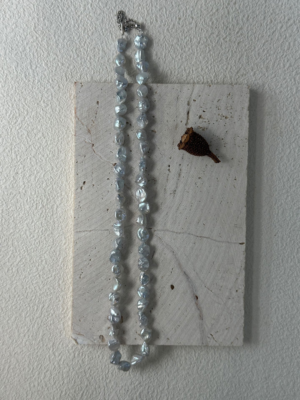 Blue Blood Crushed Silver Necklace