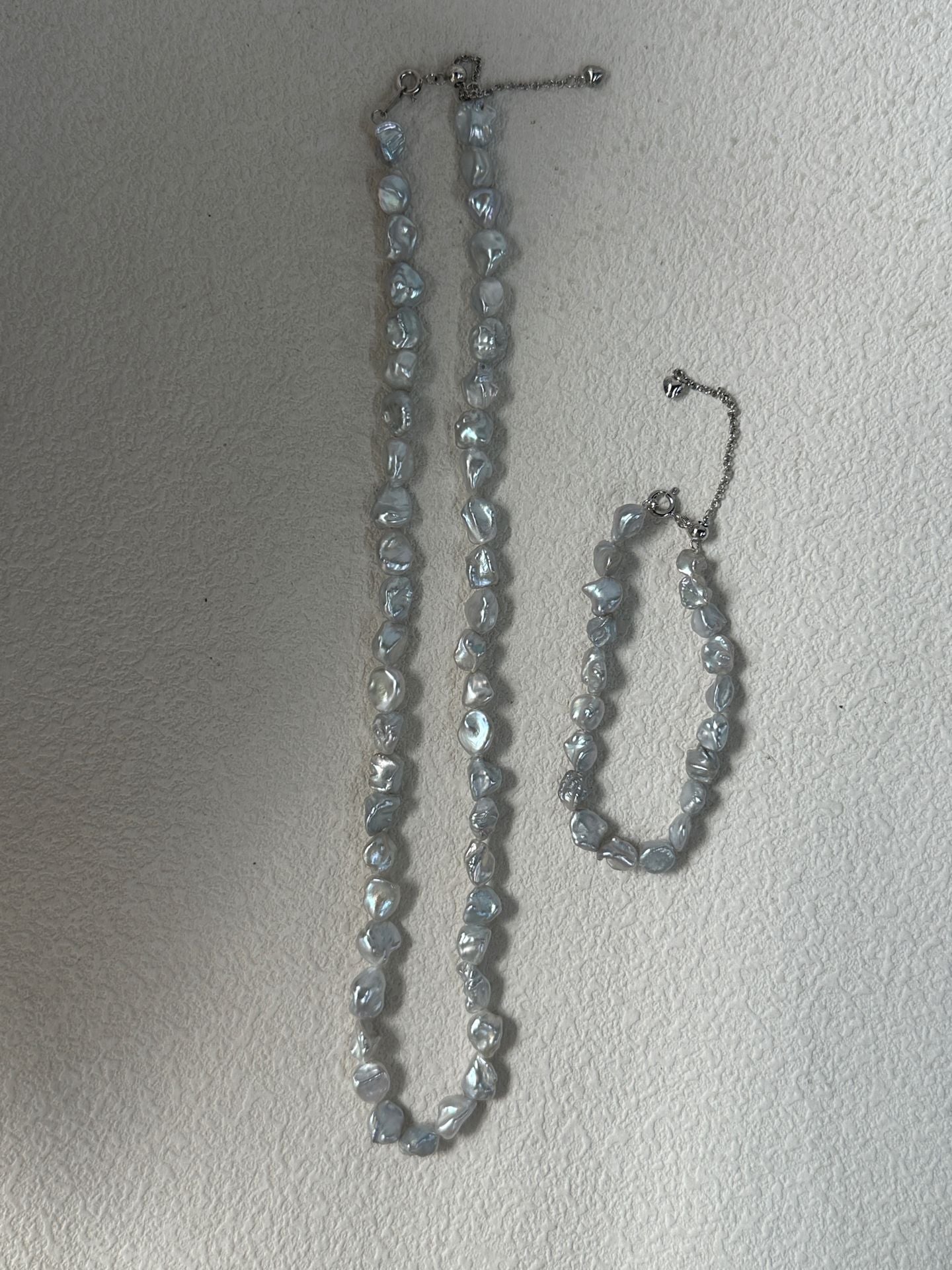 Blue Blood Crushed Silver Necklace