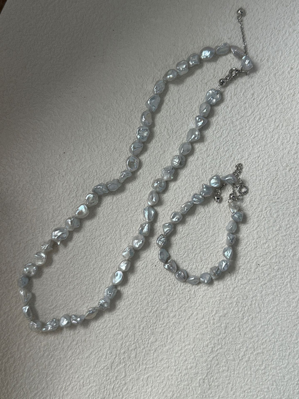 Blue Blood Crushed Silver Necklace