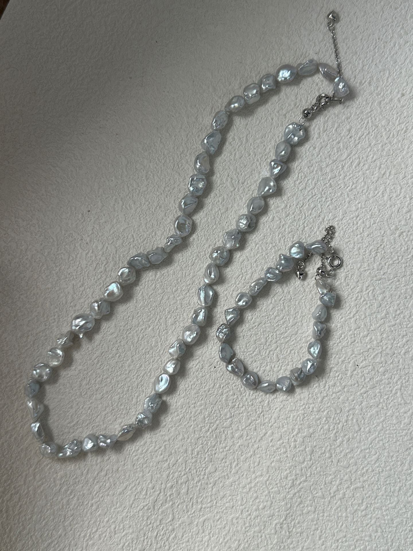 Blue Blood Crushed Silver Necklace
