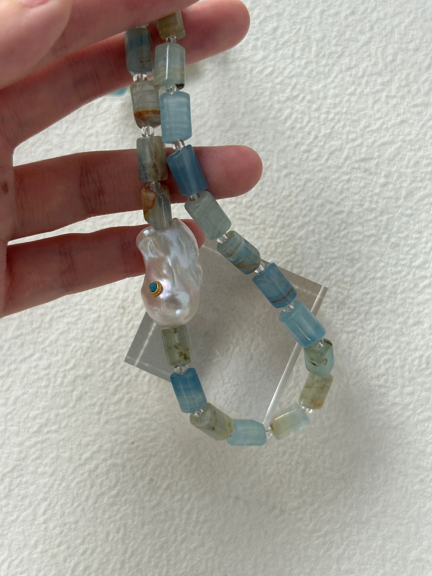 Large Blue Turquoise Statement Necklace