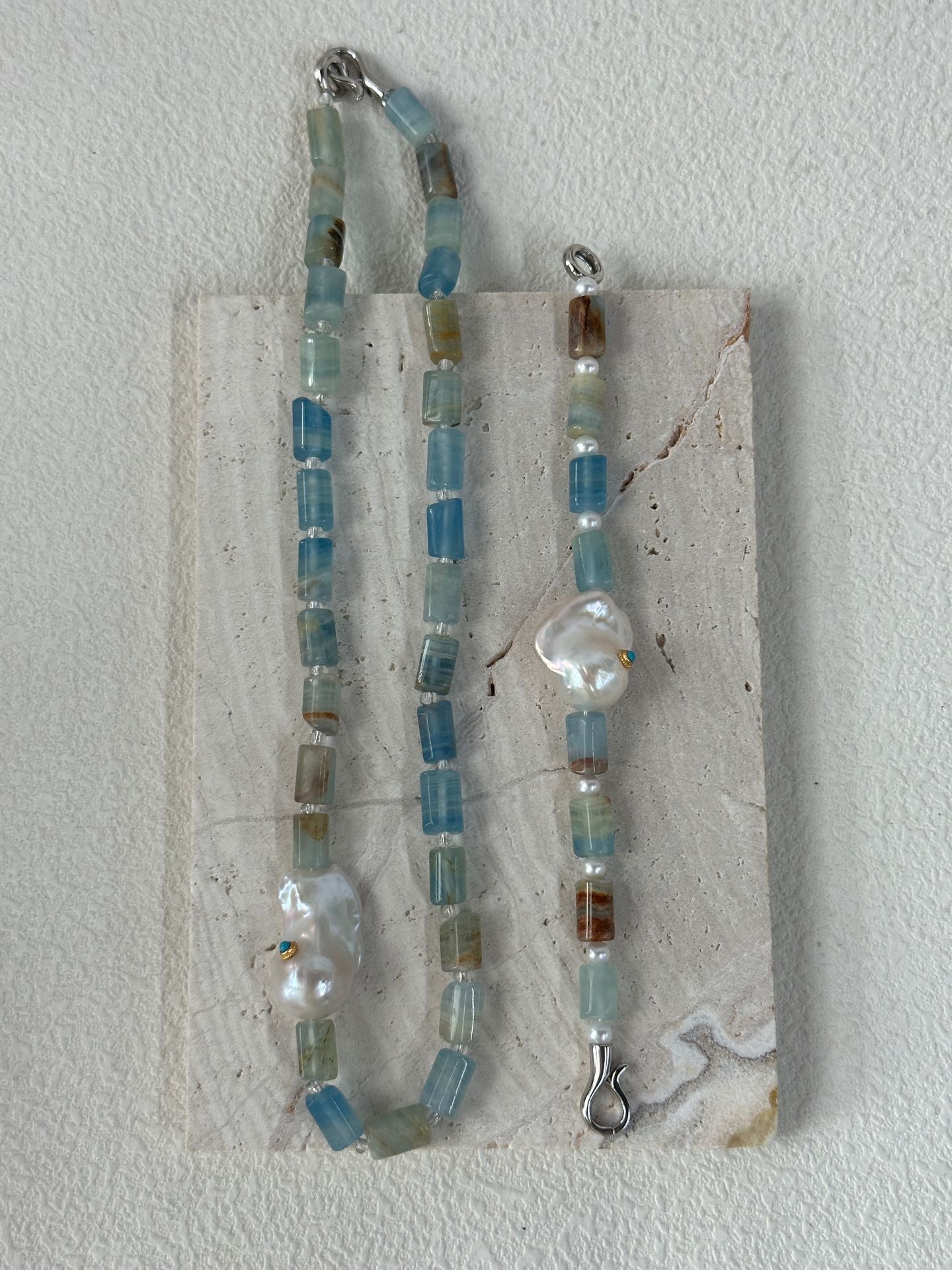 Large Blue Turquoise Statement Necklace