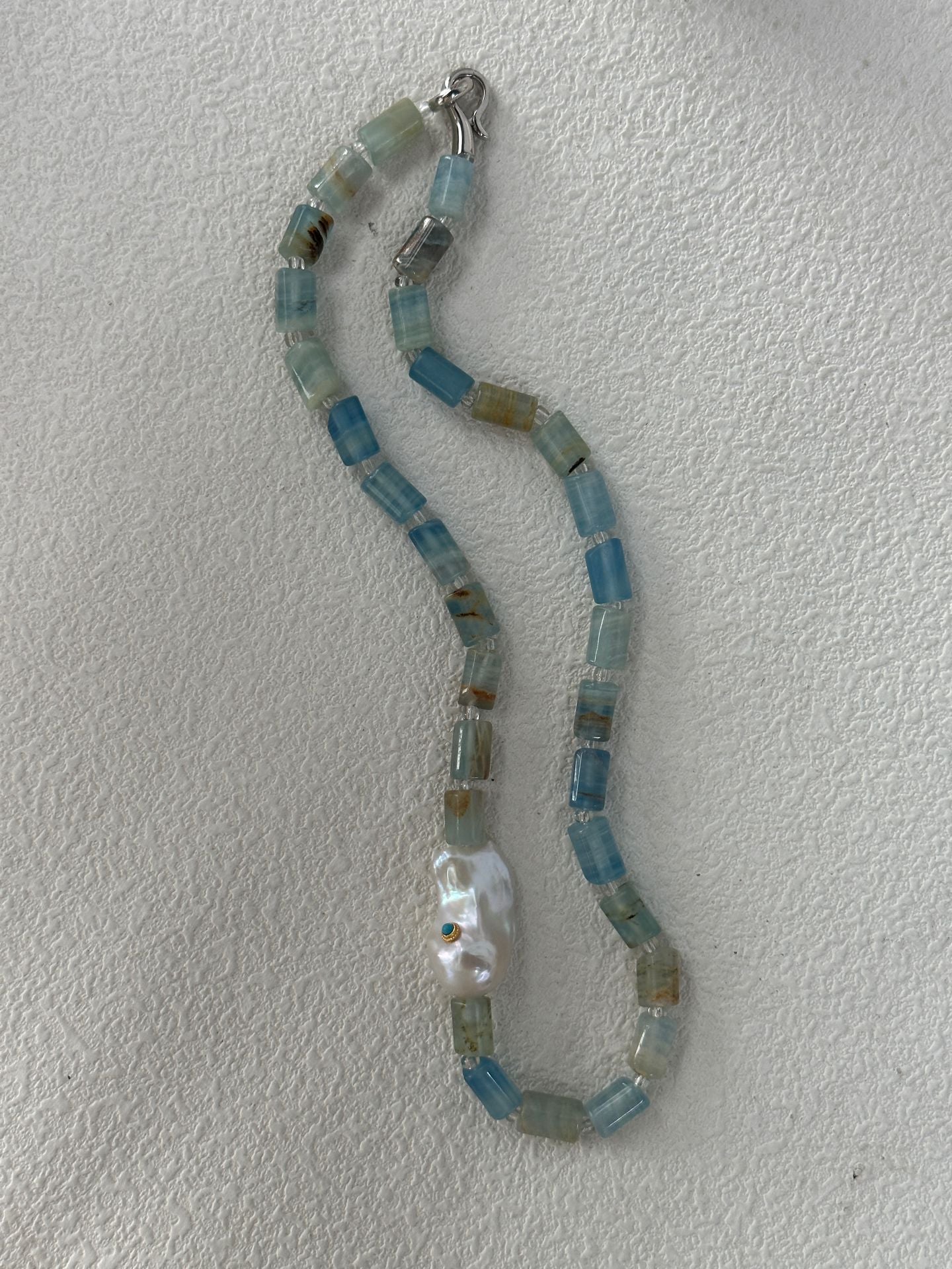 Large Blue Turquoise Statement Necklace